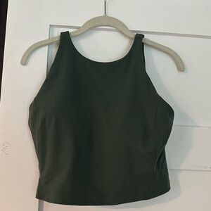 Dark green Lululemon crop top, size 10